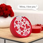 Valentine's Day Bundle: Includes Echo Pop | Charcoal &amp; Made for Amazon Sleeve &amp; Faceplate | Hearts $42.98