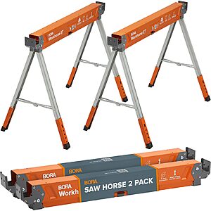 Prime Members: 2-Pk BORA Workhorse XT Adjustable Folding Heavy Duty Sawhorses $88.80 + Free S&H