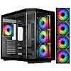 DIYPC ARGB-N3-BK Black USB3.0/ Type C Tempered Glass E-ATX /ATX Gaming Computer Case w/ 3 x Tempered Glass Panel and 4 x ARGB PWM Fans (Pre-Installed) $68.97 + Free Shipping