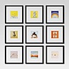Set of 9 Gallery Frames 10&amp;quot; x 10&amp;quot; Matted to 5&amp;quot; x 5&amp;quot; (Black) $15.99 + Free Shipping