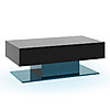Costway Modern Coffee Table with 20 Color LED Lights and 2 Storage Drawers (Black) $139.99 + Free Shipping