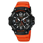 Men's Casio Heavy Duty Black Dial Chronograph Watch (Orange Resin Strap) $33.99 + Free Shipping