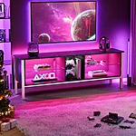 Bestier Modern TV Stand for TVs up to 70&quot; LED Entertainment Center with Storage Cabinet $120 + Free Shipping
