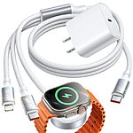 Lisen 3-In-1 6' Charging Cable w/ 20W Wall Charger $14