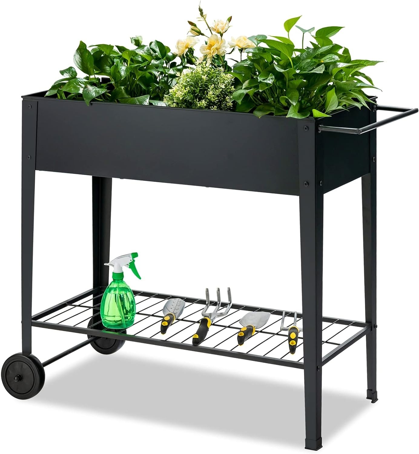 Outdoor Elevated Planter Box Raised Garden Bed with Wheels $53.95 + Free Shipping