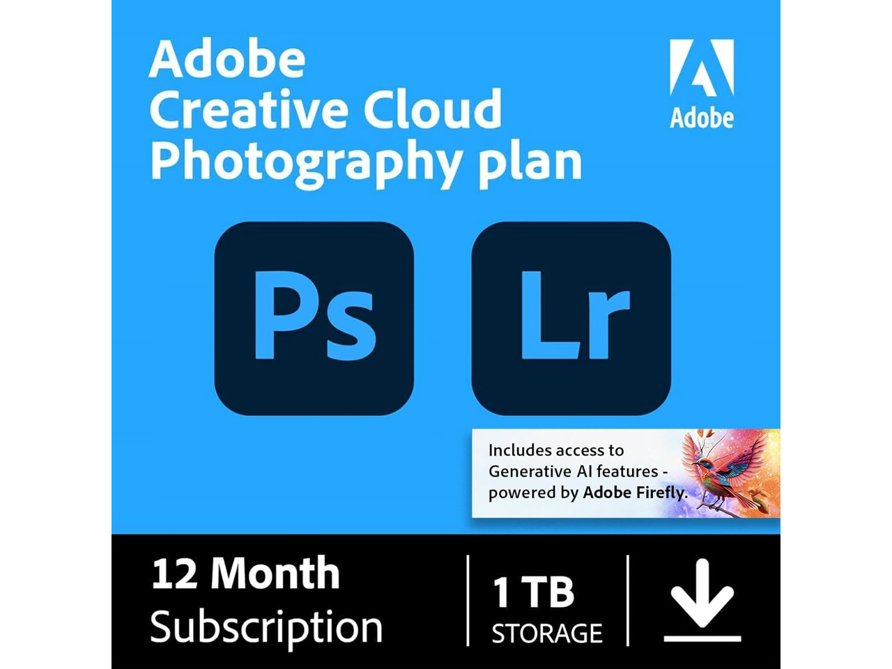 1-Year Adobe Creative Cloud Photography Plan 1TB (Digital) $100
