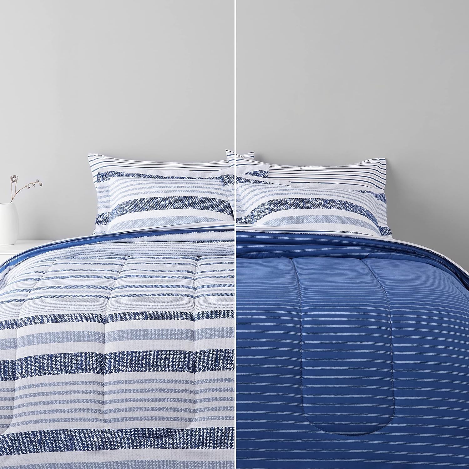 AmazonBasics 7Piece Reversible with Microfiber Comforter BedinABag (Full/Queen) 24.99