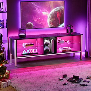Bestier Modern TV Stand for TVs up to 70" LED Entertainment Center with Storage Cabinet $120 + Free Shipping