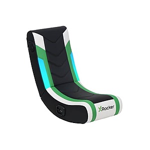 X Rocker Horizon RGB Lighting 2.0 Wired Floor Rocker Gaming Chair Green/Black $40 + Free Shipping