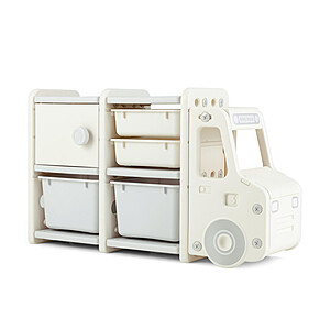 Costway Toddler Truck Storage Organizer with Plastic Bins $110 + Free Shipping