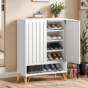 DWVO 5-Tier Shoe Organizer Storage with 2 Doors $69.99 + Free Shipping