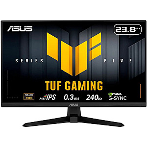 23.8" ASUS TUF Series 5 1920x1080 FHD 240Hz 0.3ms Fast-IPS Gaming Monitor $99.99 + Free Shipping