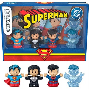 4-Count Little People Superman Through The Ages Mini Figure Set $12 + Free Shipping