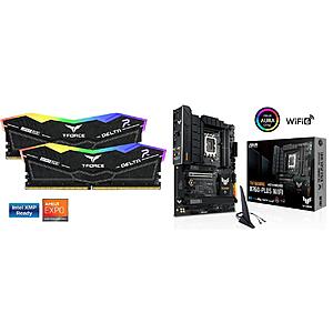 TEAMGROUP T-Force Delta RGB 16 GB (2 x 8 GB) DDR5-6000 CL38 Memory + Asus TUF GAMING B760-PLUS WIFI ATX LGA1700 Motherboard $230 and more + Free Shipping