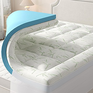 DUMOS Dual Layer 3 Inch Mattress Topper Queen (2 Inch Gel Memory Foam and 1 Inch Pillow Top Mattress Pad) $39.98 + Free shipping