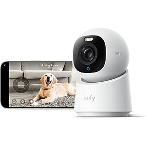 eufy E30 4K Indoor Security Camera with No Subscription needed, Pan and Tilt, Auto Tracking, Night Vision, and Two Way Audio $49.99 + Free Shipping