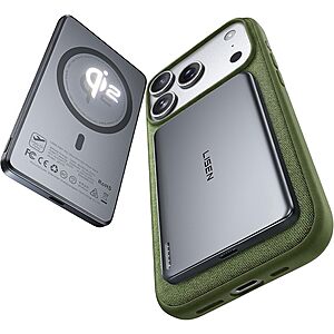 LISEN 5000mAh Wireless Qi2 15W Ultra Slim MagSafe Power Bank $17 & More