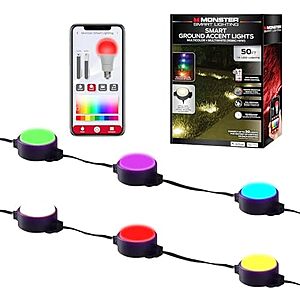 50' Monster Smart Lighting RGBICWW Outdoor Ground Accent Lights