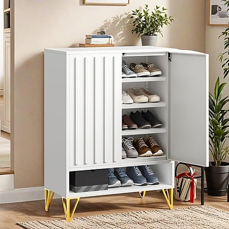 DWVO 5-Tier Shoe Organizer Storage with 2 Doors $69.99 + Free Shipping