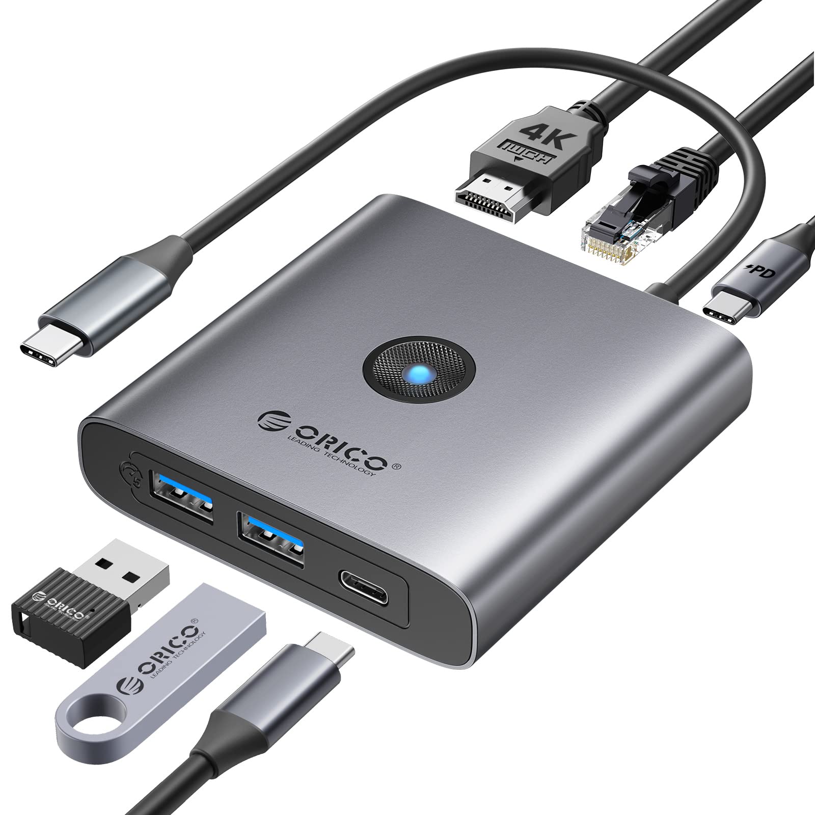 Limited Time Deal: ORICO 6-in-1 USB C Hub for $17.08