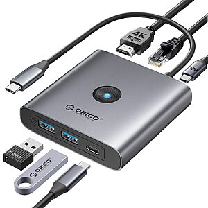 Limited Time Deal: ORICO 6-in-1 USB C Hub for $  17.08