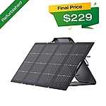 EcoFlow 220W Bifacial Solar Panel Kit for Generator Certified Refurbished - $226