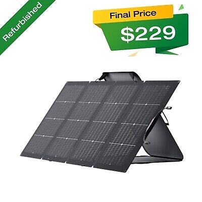 EcoFlow 220W Bifacial Solar Panel Kit for Generator Certified Refurbished - $226