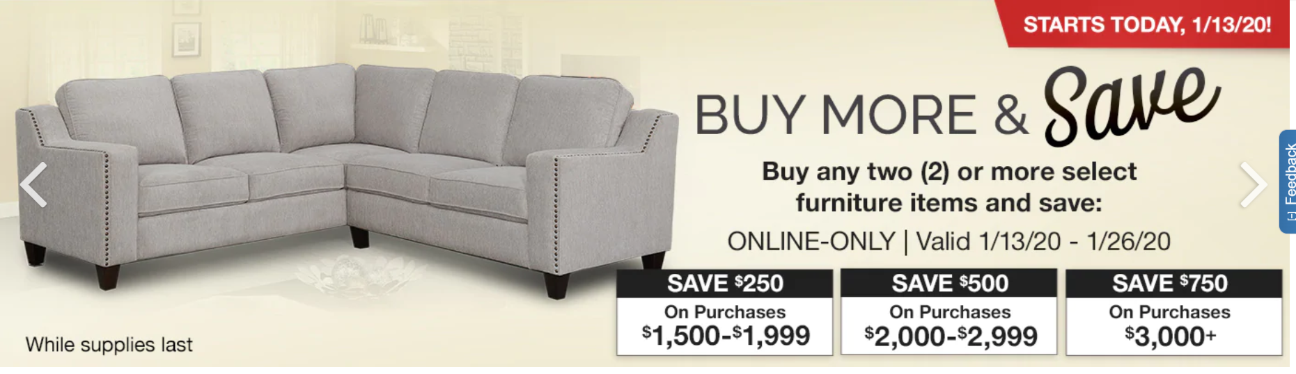 Costco Furniture Save 250 750 When You Buy 1500 Online Only