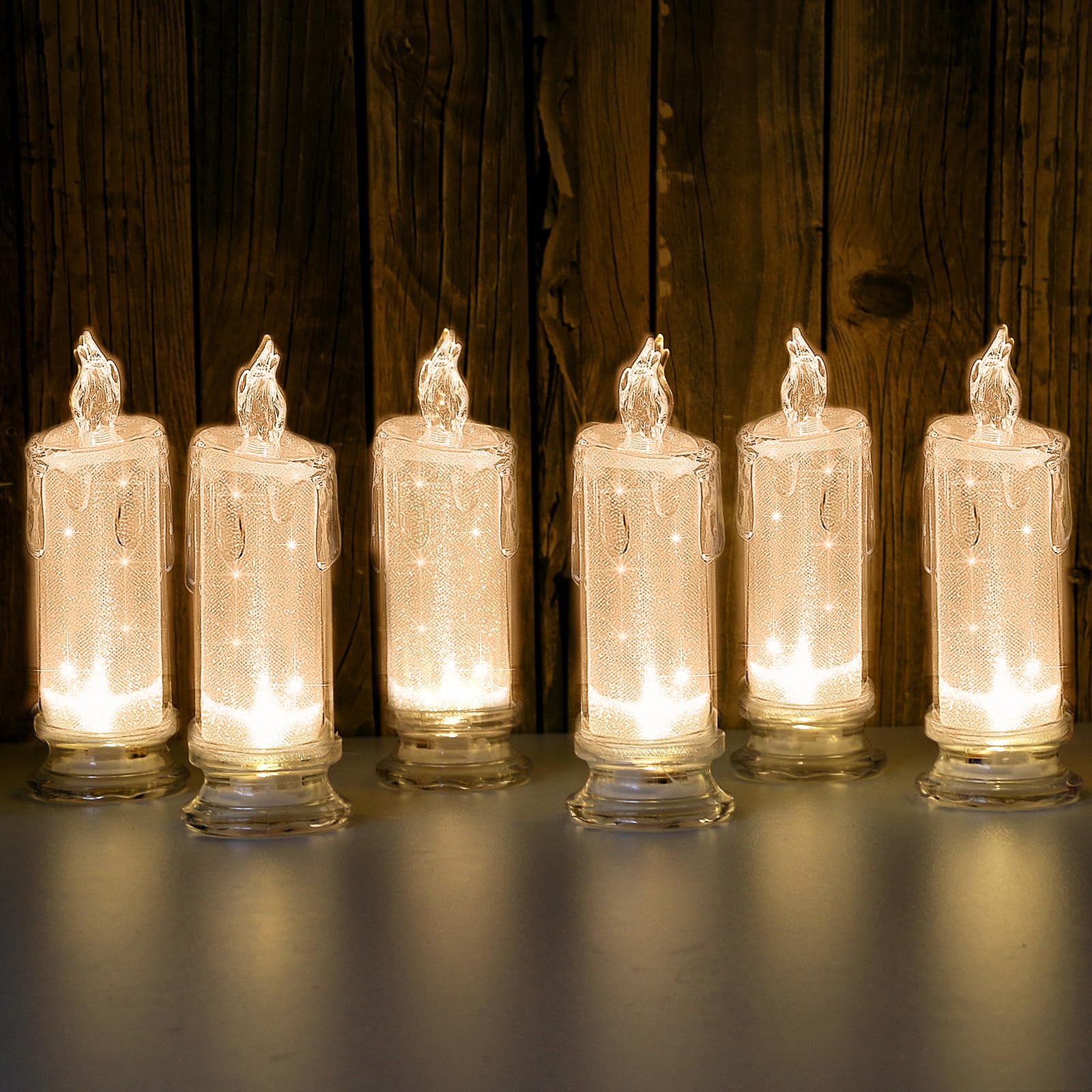 LACGO 6 PCS Mothers Day Gift Warm White LED Flameless Candles $14.31