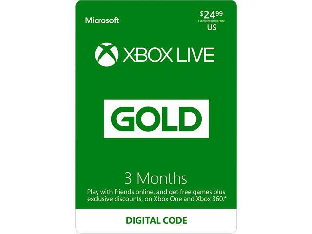 6 Months Xbox Live Gold - $24.99 @Newegg