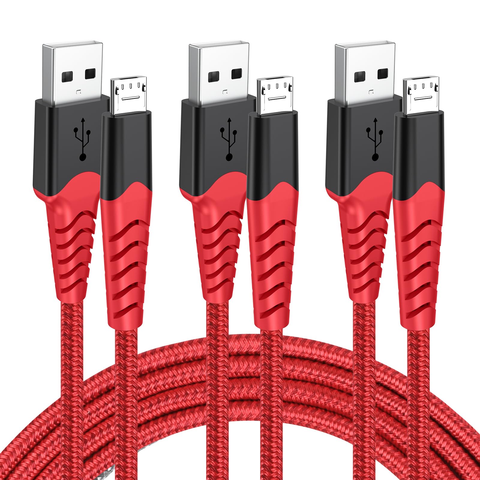 Micro USB Cable 6FT, 3Pack Android Charger Cable $3.49+FS w/Prime or Order $35+