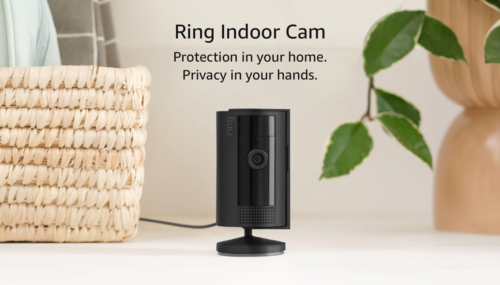 Ring Indoor Cam (2nd Gen) | latest generation, 2023 release | 1080p HD Video & Color Night Vision, Two-Way Talk, and Manual Audio & Video Privacy Cover | Black $39.99