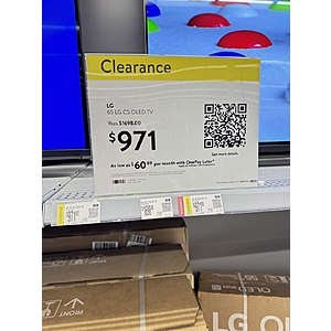 YMMV LG 65" C5 Series 4K UHD OLED evo AI Smart webOS 25 TV, OLED65C5PUA $971