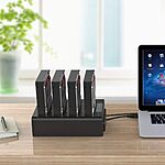 ORICO 4 Bay External Hard Drive Docking Station USB 3.2 Gen 1 to SATA I/II/III for 2.5''/3.5'' HDD SSD with Hard Drive Duplicator/Cloner Function Support UASP $69.99