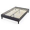 Zinus Queen Curtis Upholstered Platform Bed Frame w/ Wood Slats (Grey) $49.99 + Free Shipping w/ Prime