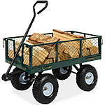Heavy-Duty Steel Garden Wagon Lawn Utility Cart  $88 FS at Walmart