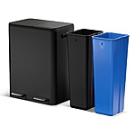 15.8 Gallon Home Zone Living Kitchen Trash Can w/ Dual Removable Liners, Stainless Steel Build w/ Soft &amp; Slow Closing Lid (Black) $69.99 + Free Shipping