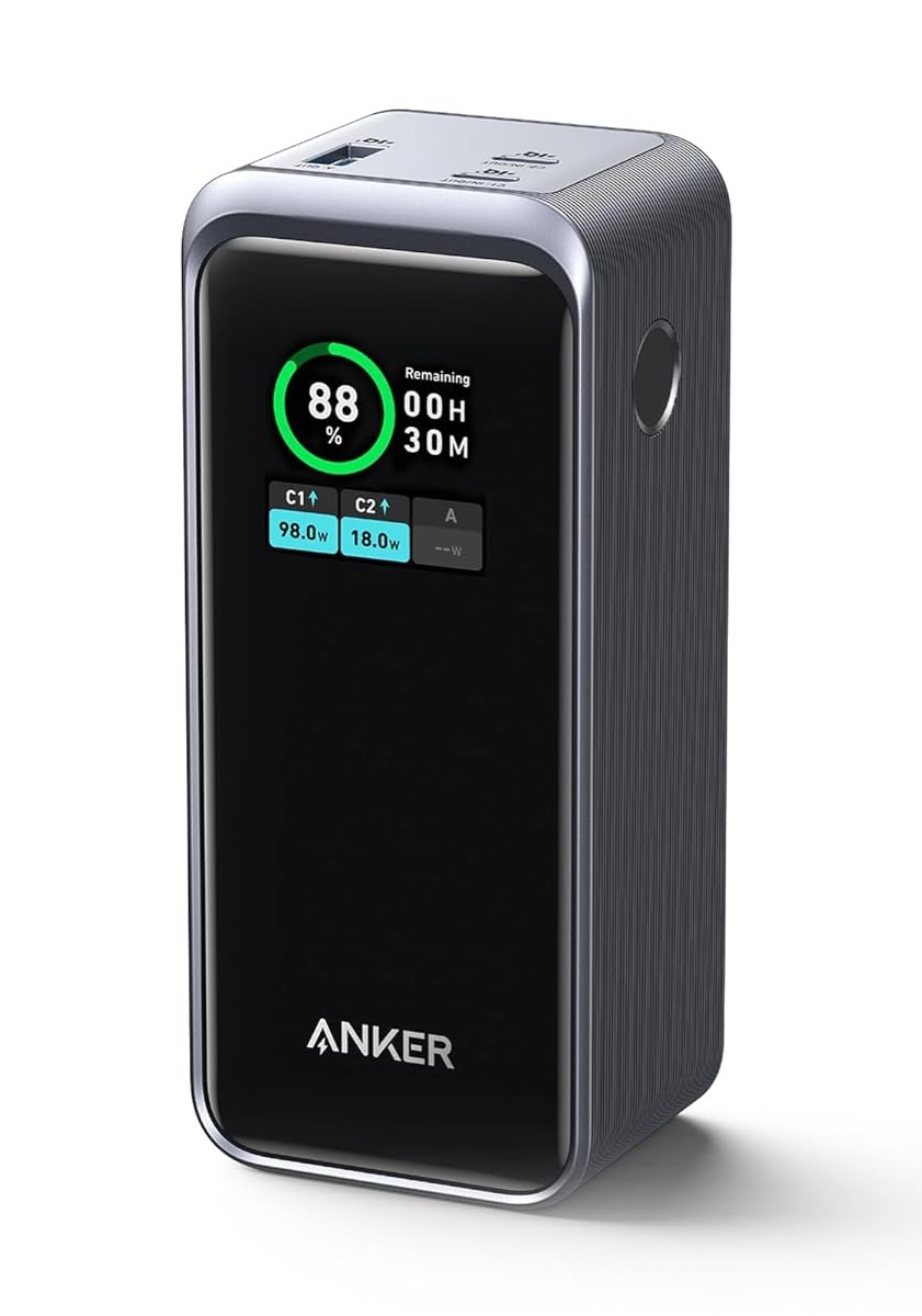 Limited-time deal: Anker Prime Power Bank, 20,000mAh Portable Charger with 200W Output, Smart Digital Display, 2 USB-C and 1 USB-A Port Compatible with iPhone 16/15/14/13 - $77.99
