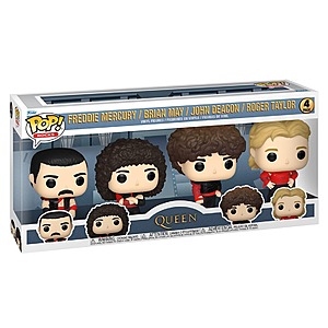 4-Pack Funko Pop Rocks Set: Queen Band – Freddie Mercury, Brian May, John Deacon & Roger Taylor (Radio Gaga Edition) $15.38 + Free Shipping w/ Prime or on $35+