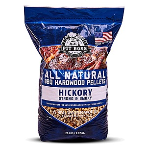 Pit Boss Hickory Blend BBQ pellets 20 lb pag $8.97 at Walmart
