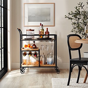 Dave & Jenny Marrs for Better Homes & Gardens Lasalle Bar Cart (White Oak finish) $49 + Free Shipping