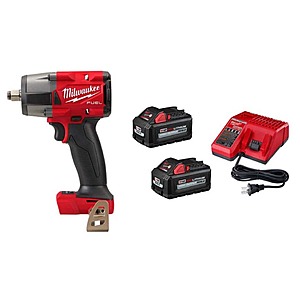 M18 FUEL Gen-2 18V Lithium-Ion Brushless Cordless Mid Torque 1/2" Impact Wrench with (2) 6.0Ah Batteries and Charger $279 + Free Shipping