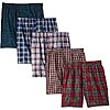 Hanes Men's Big Tartan Boxers 5-Pack $15