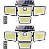 Solar Flood Lights, Motion Sensor, 4500 Lumens, 2 Pack $16