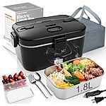 Electric Heated Lunch Box/Heated Food Warmer 12V/24V/110-230V (Black) $14