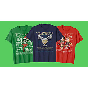 Woot Ugly Holiday Sweater Graphic Tees $8