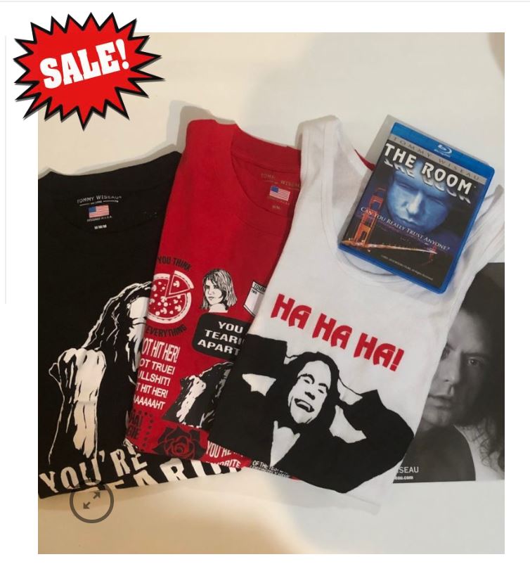 The Room 2 Tshirts Tank Top Mask The Room Blu Ray And Photo Of Tommy Wiseau For 19 99 Shipping