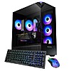 iBUYPOWER - iBUYPOWER- Element 9 Black Gaming Desktop PC-Intel Core Ultra 7 265F,NVIDIA GeForce RTX 5070 12GB,32GB DDR5 RGB,2TB NVMe - Black $1449.99