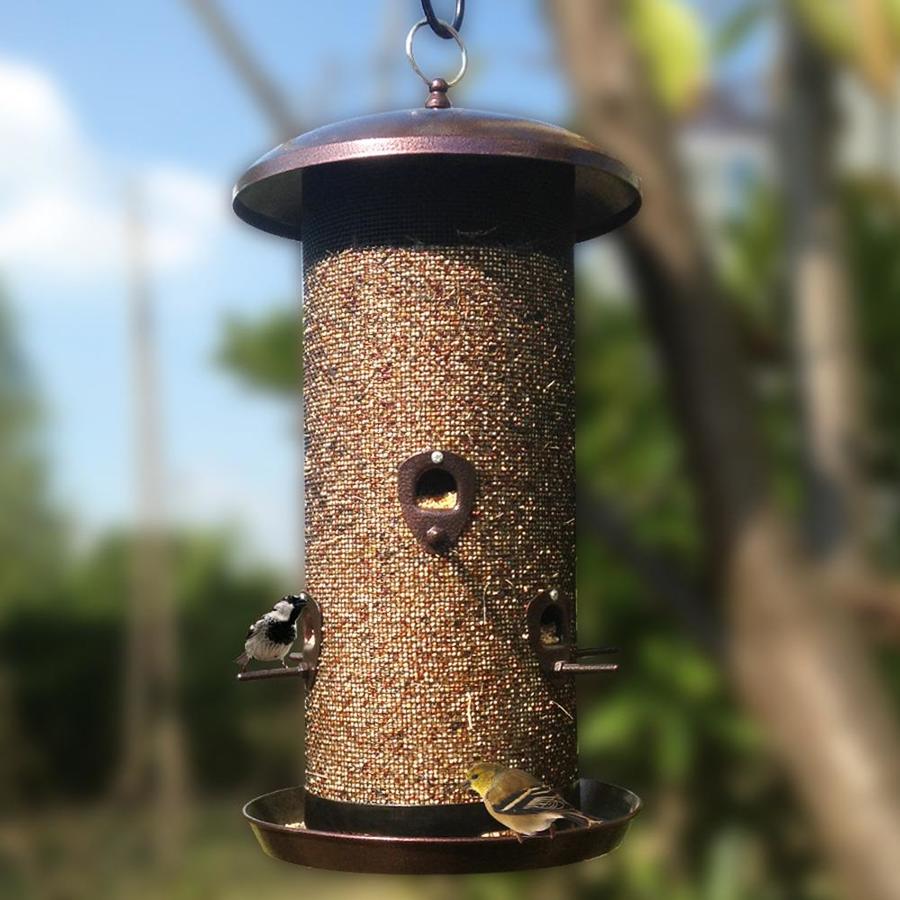Garden Treasures Bronze Tube Bird Feeder Holds 10lbs Lowes B M