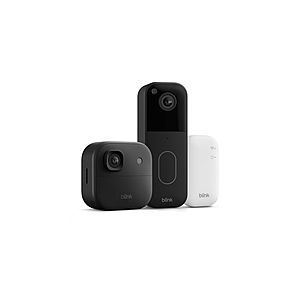 Blink Outdoor 2K+ and Video Doorbell – Two-year battery life, smart detection, Sync Module Core included – 1 Camera + Video Doorbell (Black) $54.99